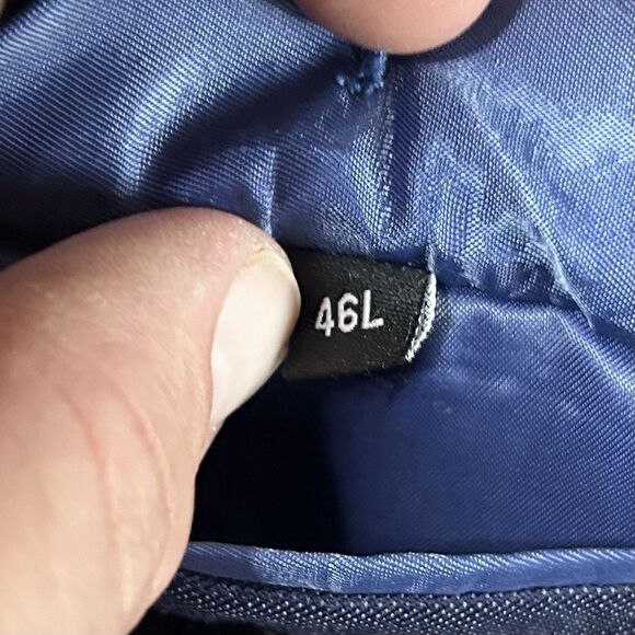 The Blk Tux 46L Sport Coat Blue Tollegno Wool Two Button Lined Double Vented - Picture 4 of 9